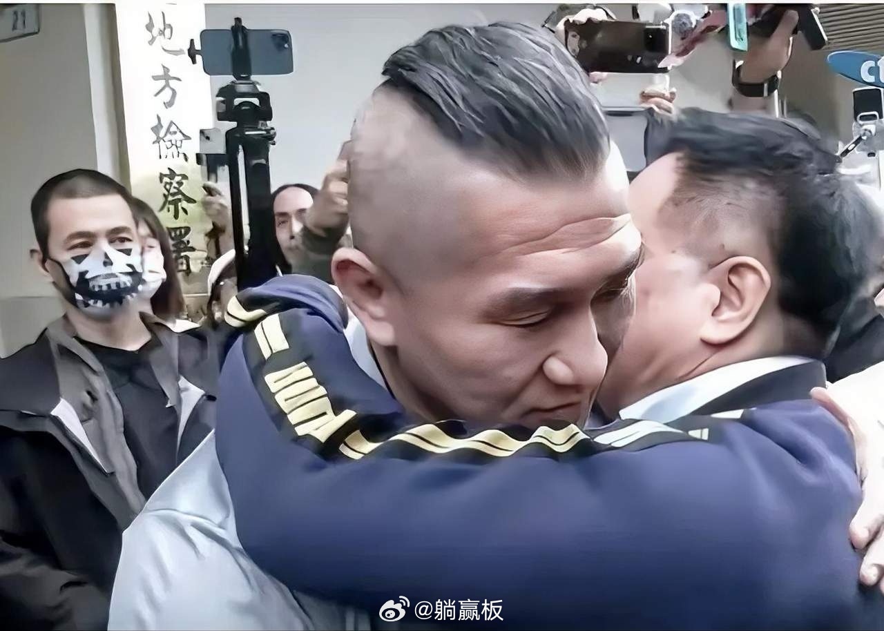 蔡正元3月27日在入狱前和馆长拥抱时说，“拜托你，一定要让国民党和民众党执政一次