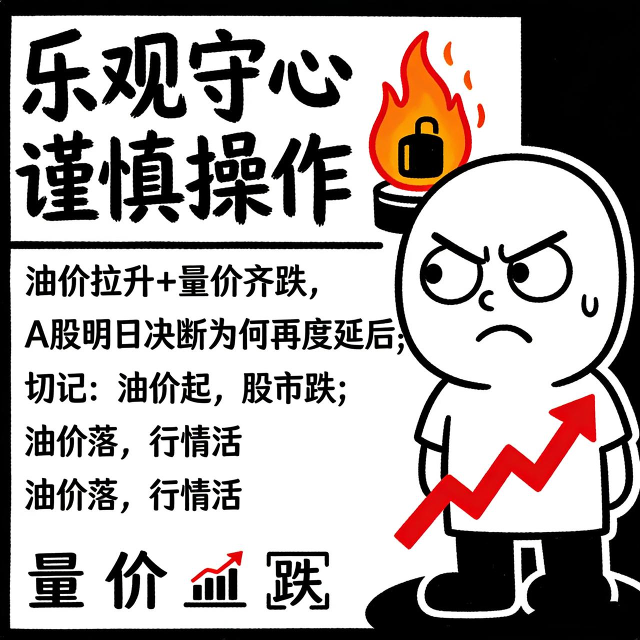 【乐观守心 谨慎操作】油价拉升+量价齐跌，A股明日决断为何再度延后；切记：油价起