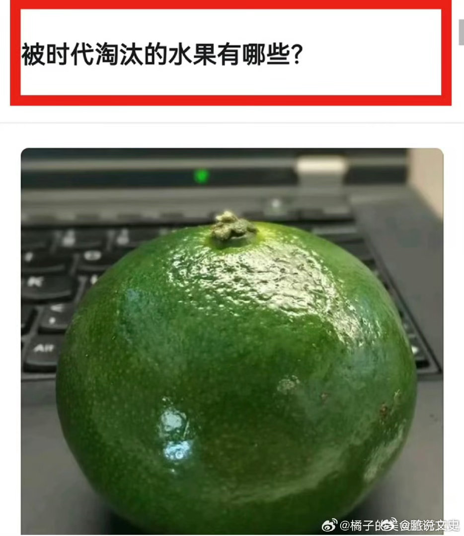 被时代淘汰的水果笑死了我首先也想到了这个青皮橘子