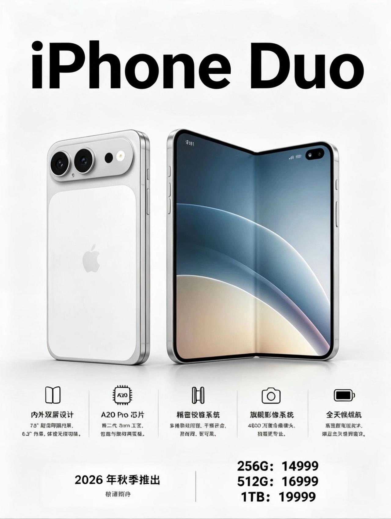 苹果折叠屏叫iPhone Duo，这也是很合理，我一直不觉得会叫Ultra。。。