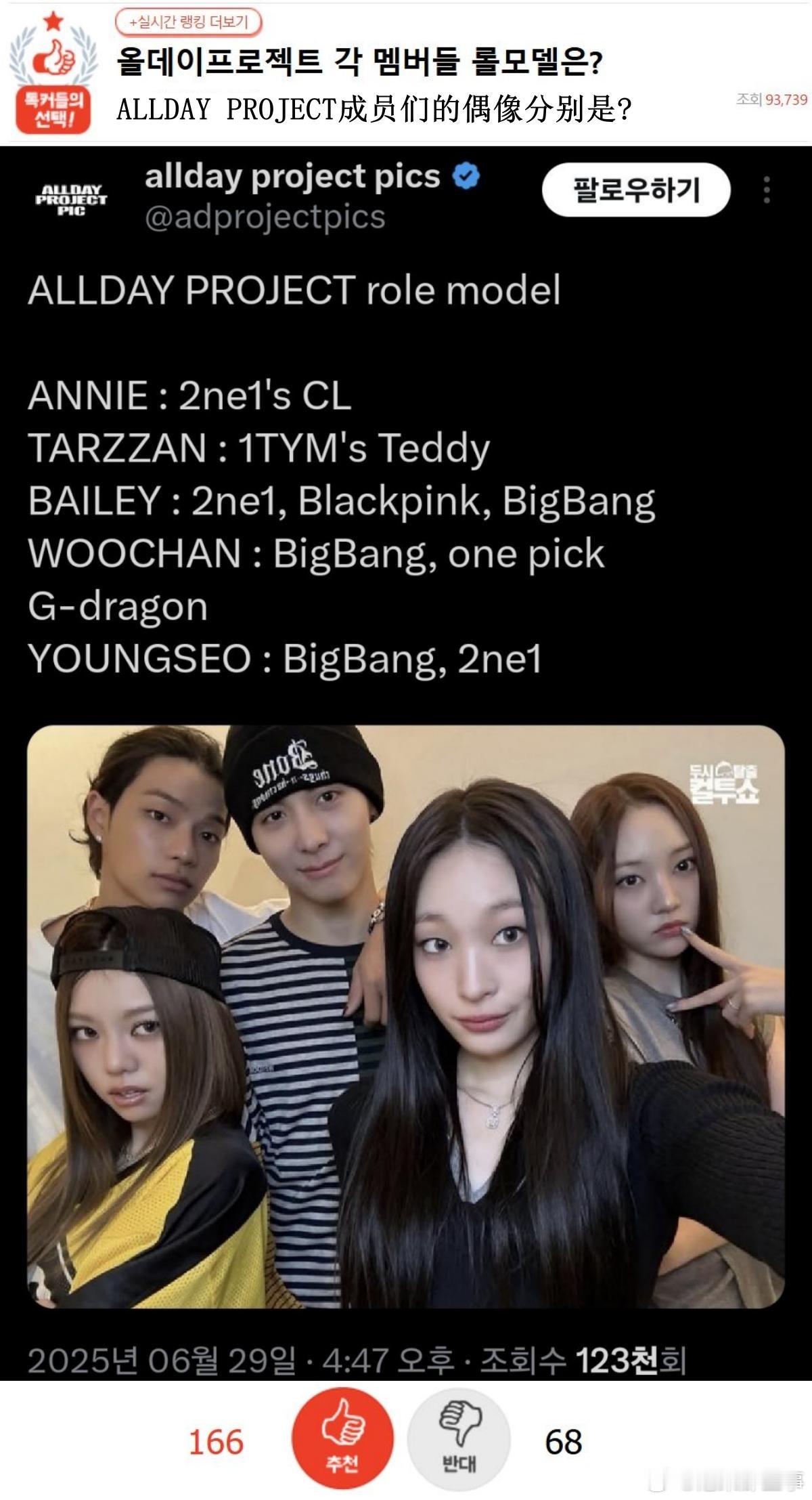 🔥韩网热帖评论翻译🔥ALLDAY PROJECT成员们的偶像分别是?Anni