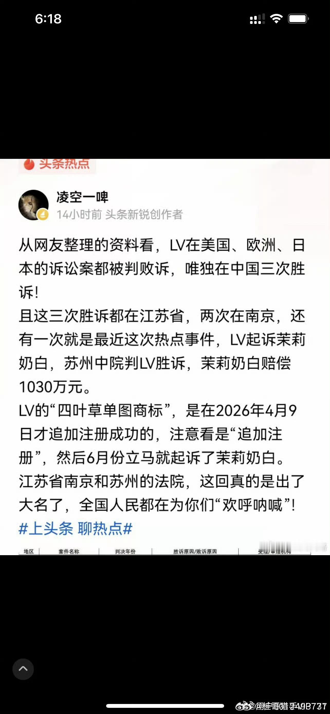 茉莉奶白被判赔千万称将上诉LV起诉茉莉奶白判赔1030万茉莉奶白已成功登记四叶星