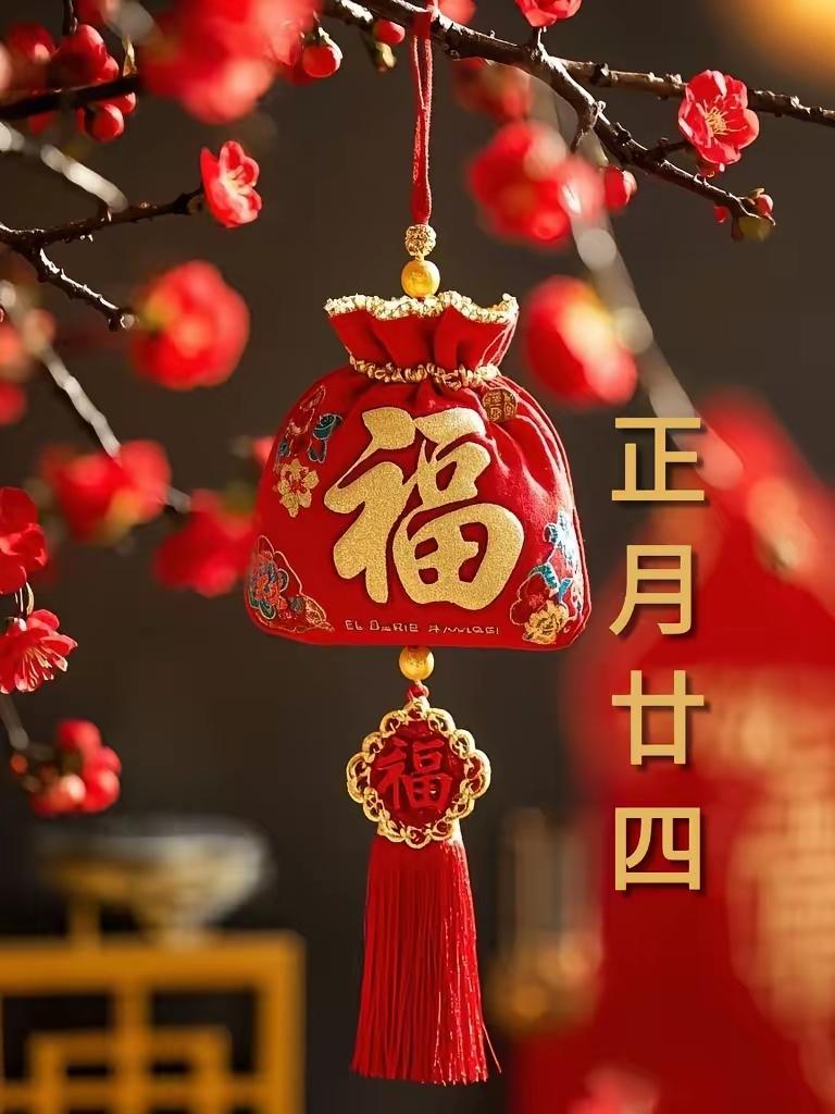 正月二十四愿我们诸事顺遂、幸福安康、越来越好！[玫瑰][福][招财进宝][锦鲤到