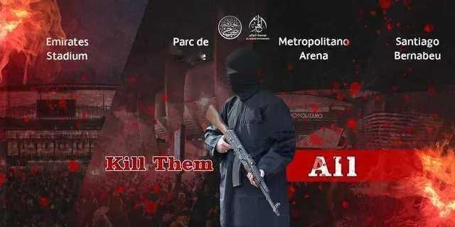 【紧急关注：ISIS发布威胁图像 目标直指本周欧冠淘汰赛场】

快讯：据可靠情报