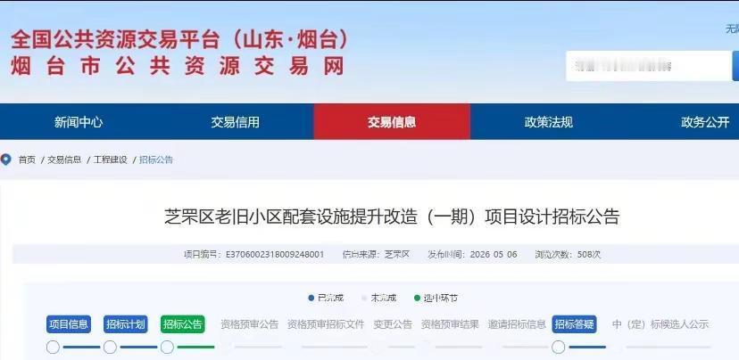 2026芝罘区老旧小区改造（一期）名单公布！烟台 芝罘区