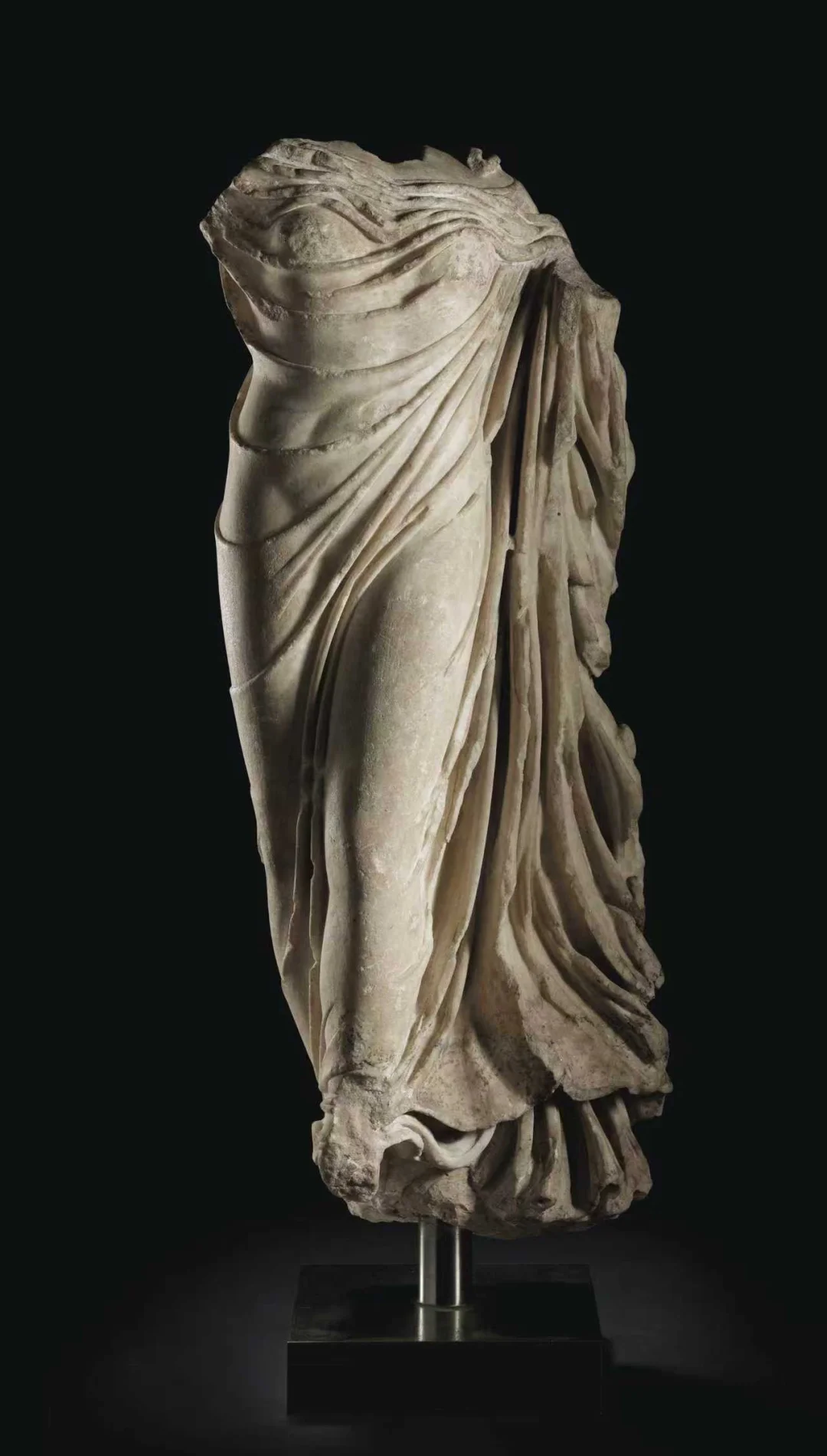 A ROMAN MARBLE DRAPED GODDESS
