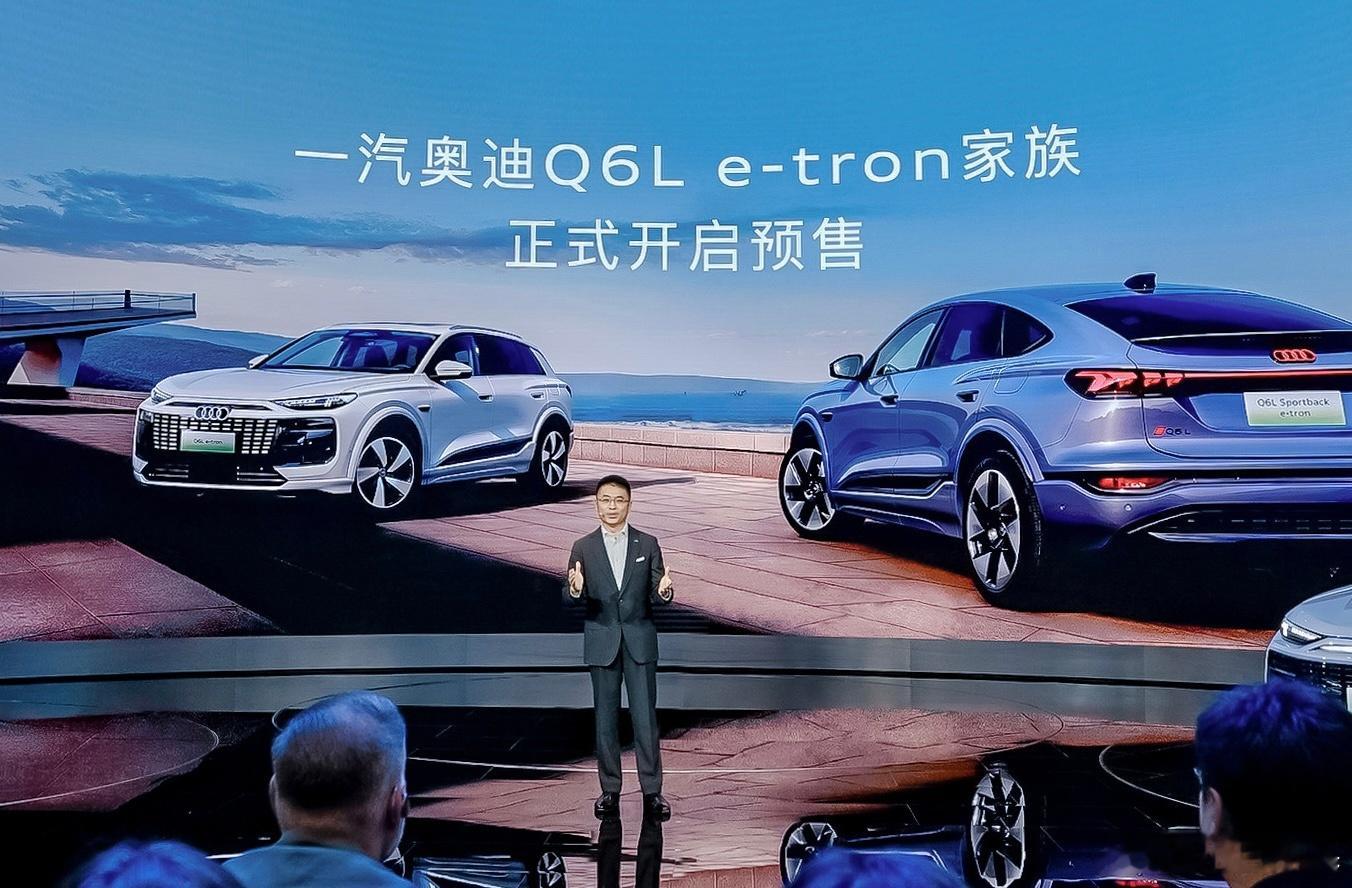 今天奥迪Q6L e-tron家族也在车展上预售了，但没公布预售价，算是盲订。我感