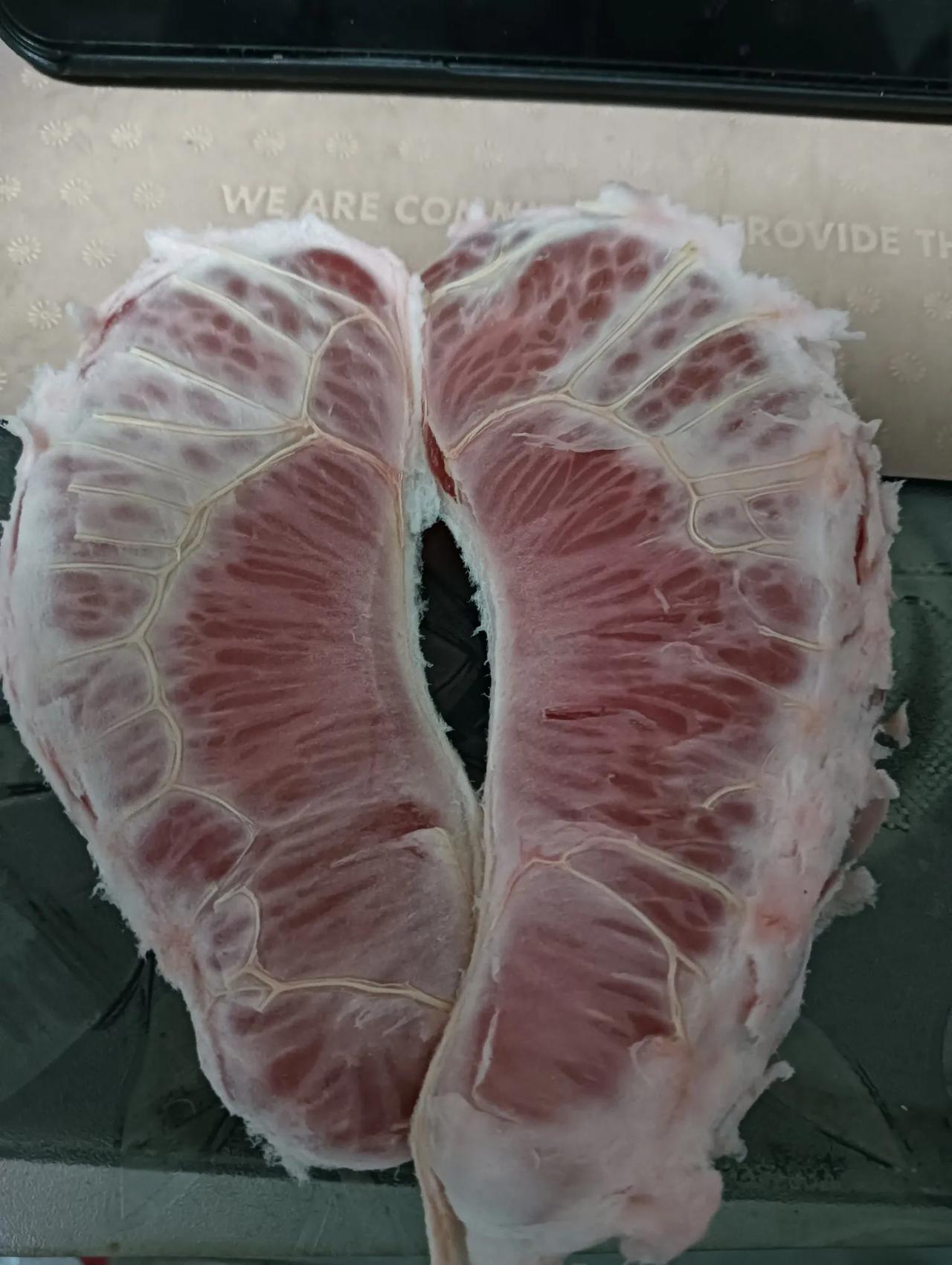 又到了吃柚子的季节！

  我儿子是个小吃货，犹爱吃水果。石榴的季节吃石榴吃不够