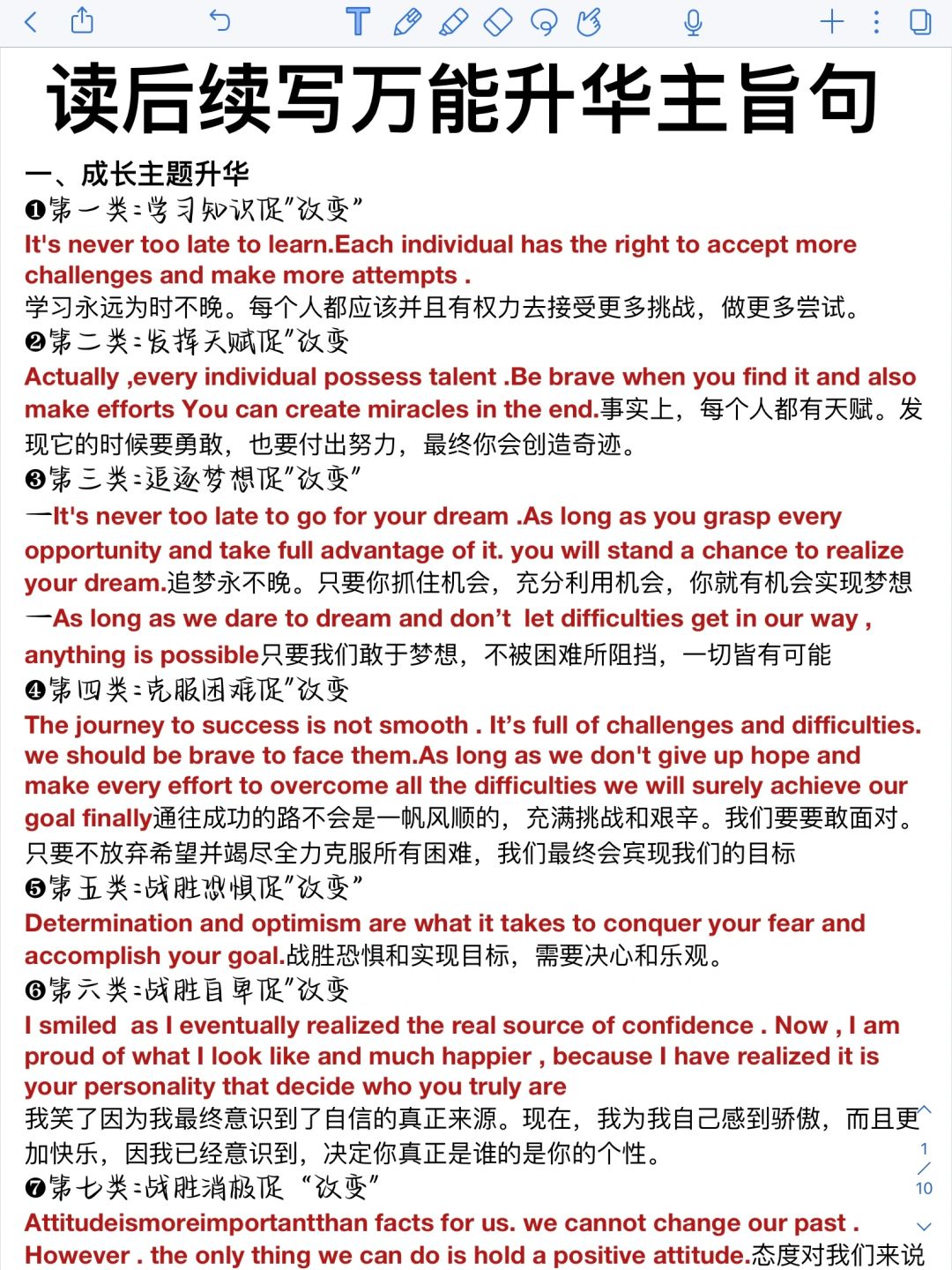 读后续写速成！九大主题超全整理！太哇塞了