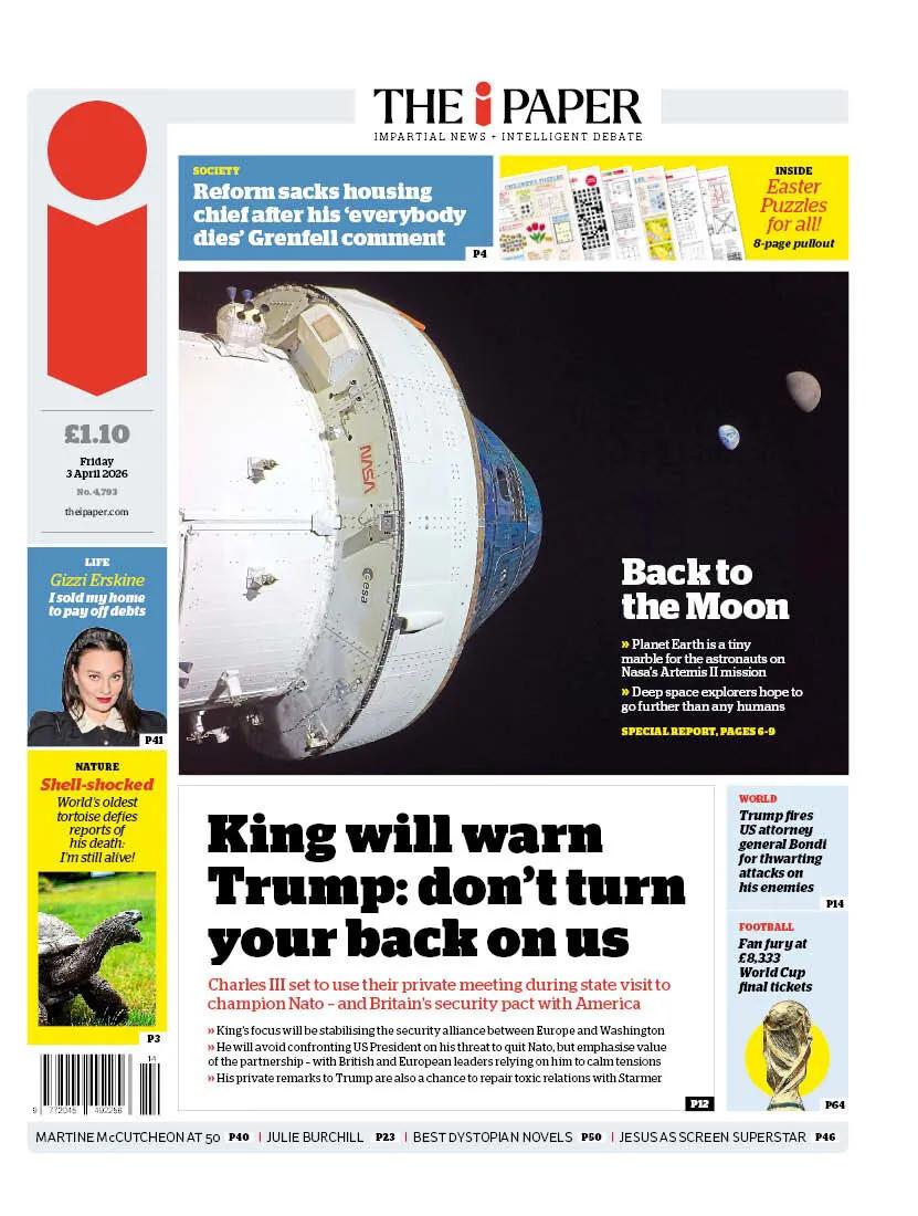 英国《i报》报道，英国查尔斯国王将警告美国联邦政府总统唐纳德·特朗普：“不要背弃