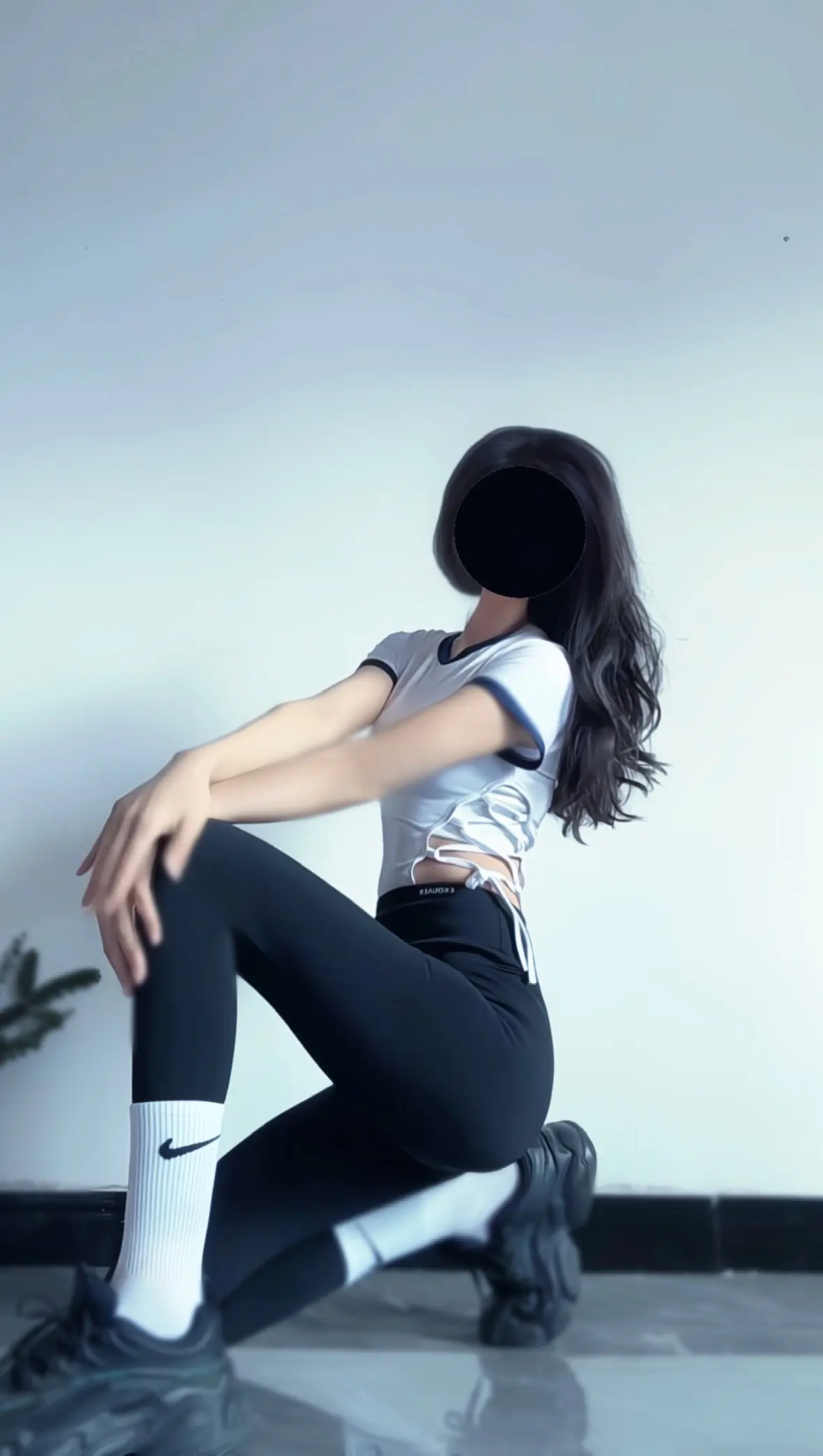 健身穿搭 辣妹拍照姿势 极简穿搭 瑜伽裤 卫衣下面藏着什么腰
