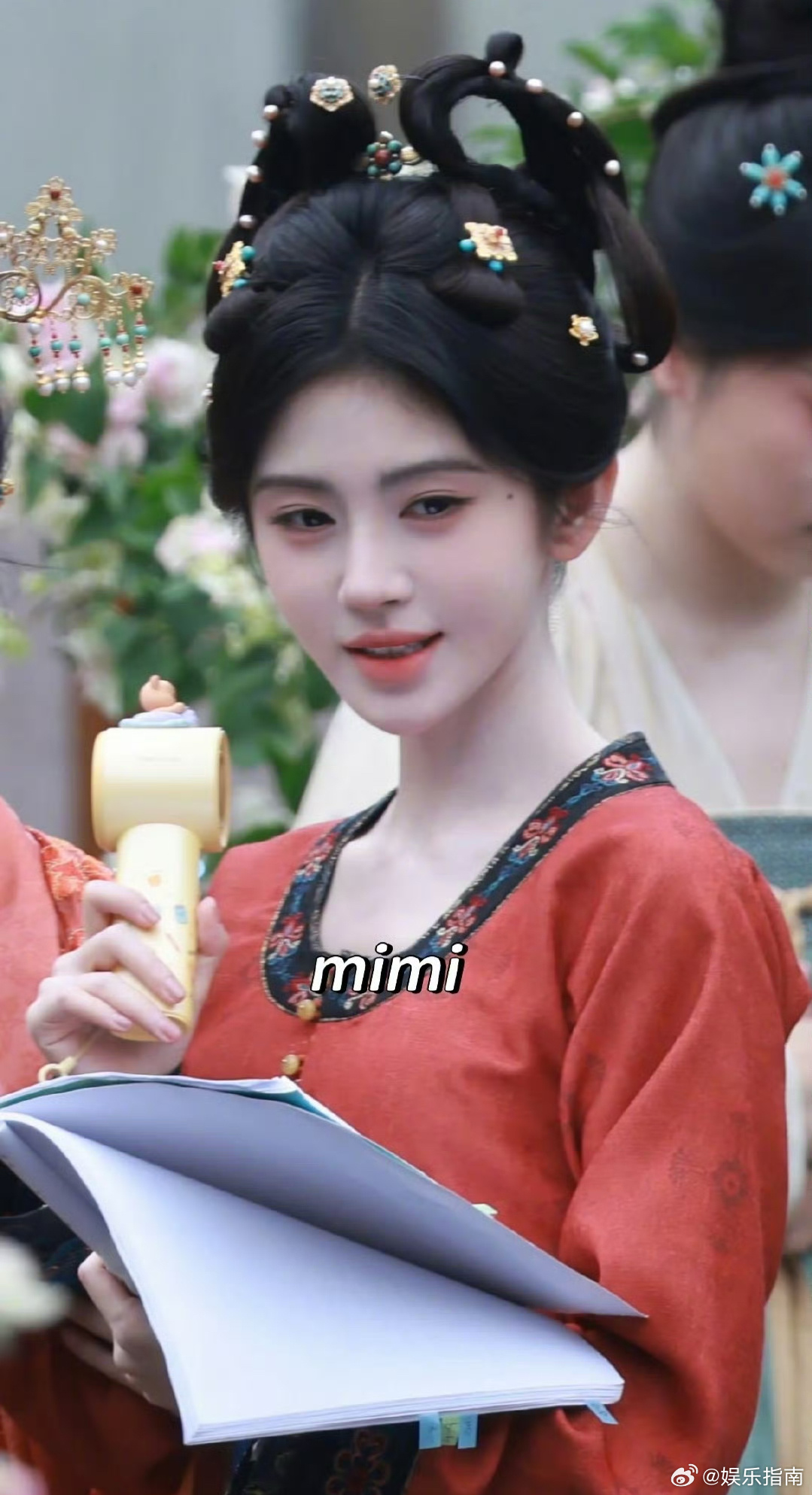 鞠婧祎万花世界唐风宫女路透，很美萌的一只宫女夏堂堂来袭