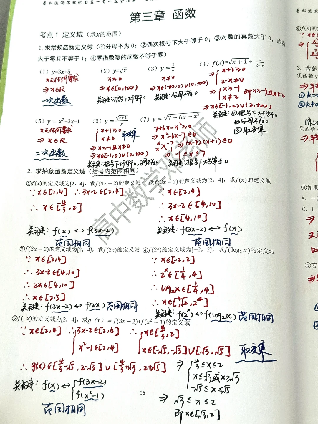 这是我见过《函数定义域》最详细的总结