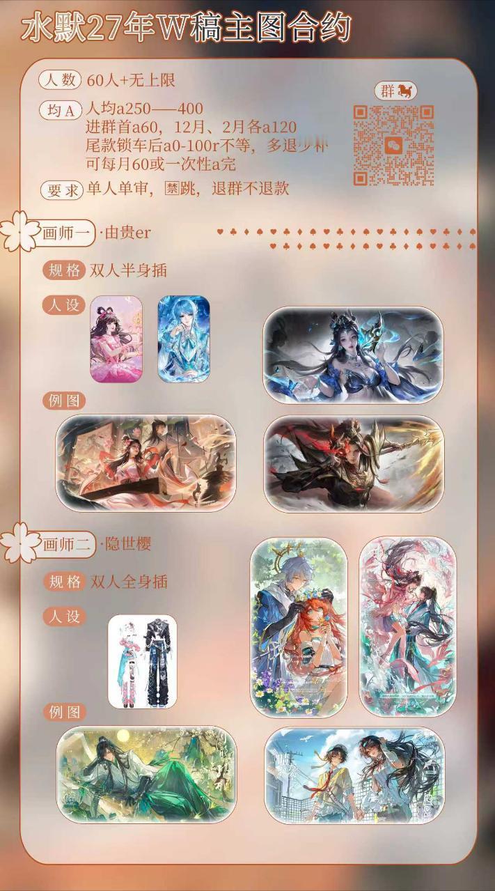 水默 各位水默粉们快来27年万稿合约裙为明年水默周年庆助力鸭[送花花] ​​​