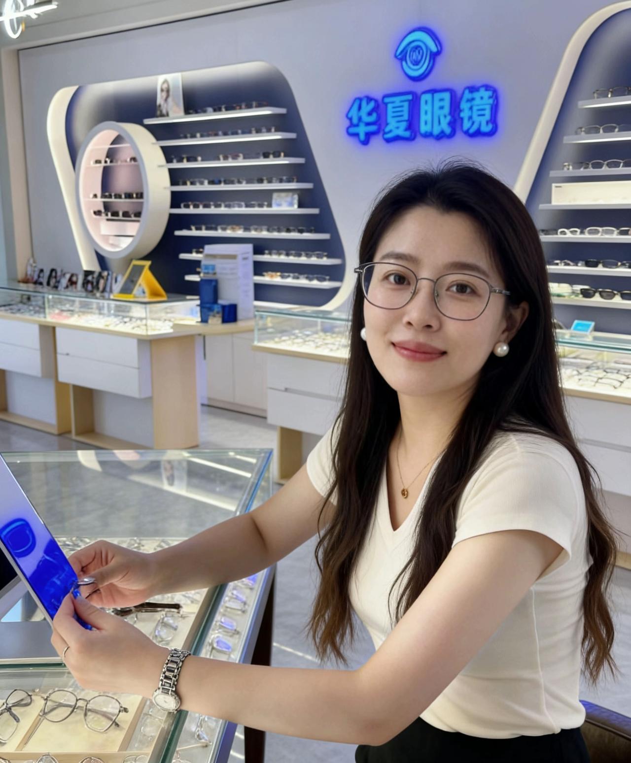 在华夏眼镜店，挑选最适合你的那副眼镜！👓💕