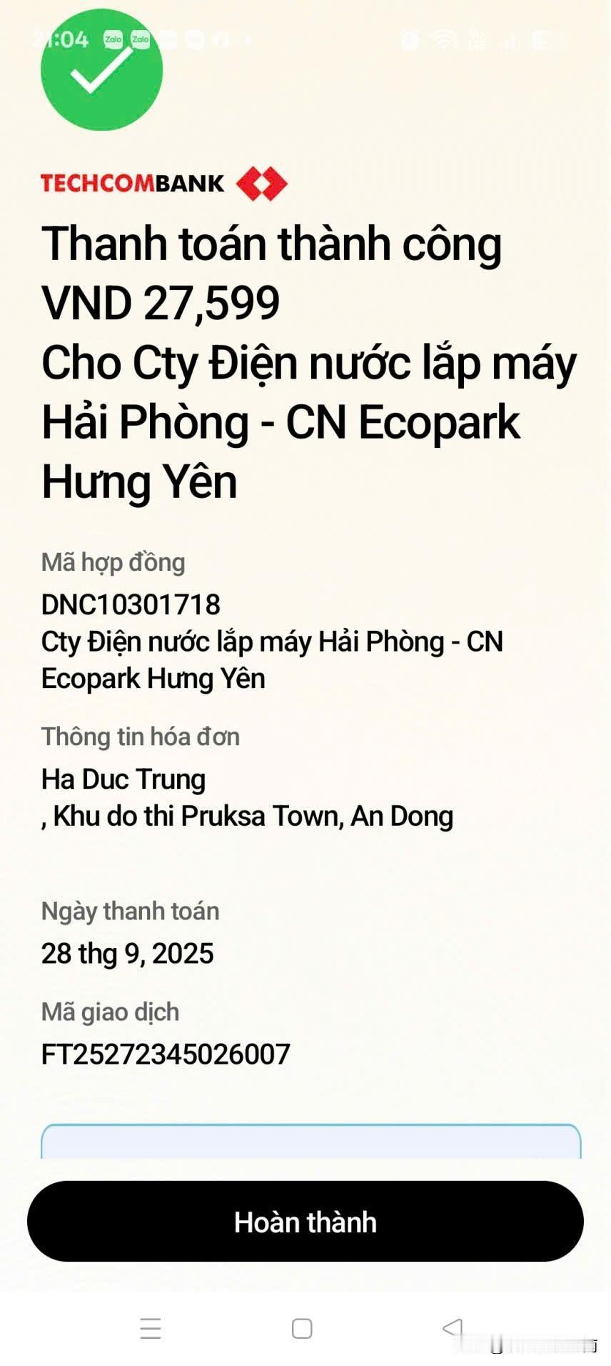 在越南，9月的水电费加管理费也才76万多，比以前少很多，主要是我和室友分别回家休