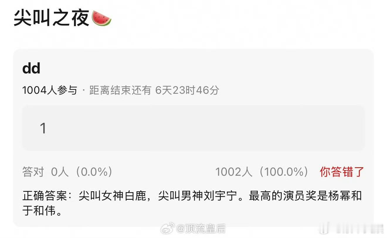 网传爱奇艺尖叫之夜女神白鹿，期待，