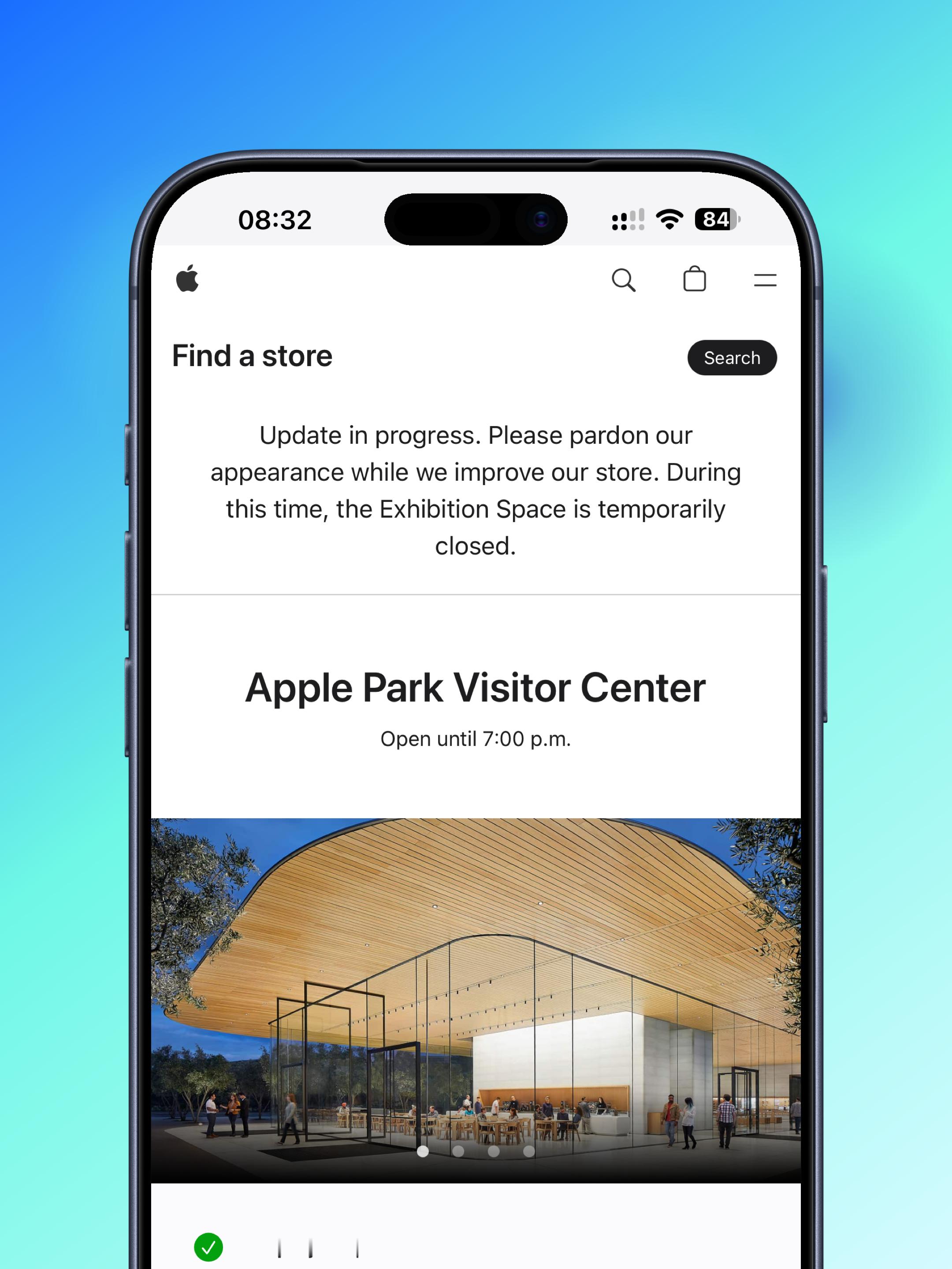 Apple Park访客中心升级改造，展览空间关闭Apple官网显示Apple 