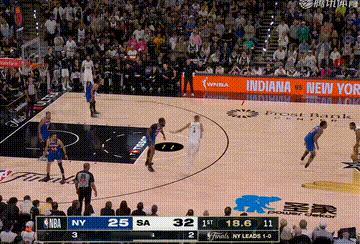 马刺第一节领先9分！马刺全队62%命中率尼克斯vs马刺NBA