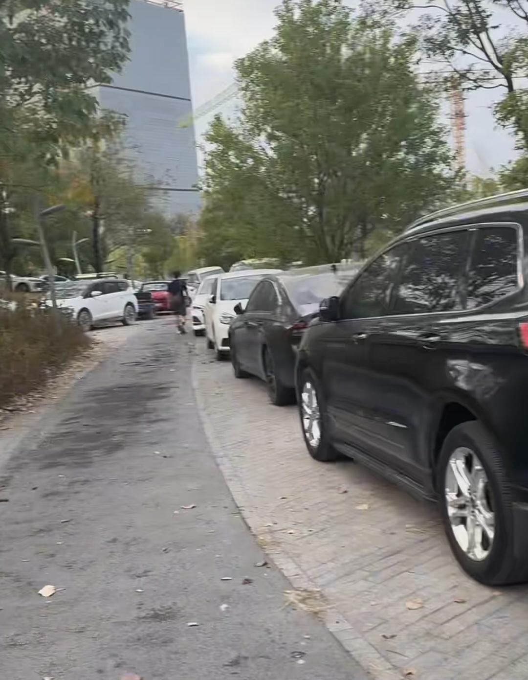竟然有这么多车违停占道
广州天河三溪临江大道
前几个星期都没有这么多
而且都是停