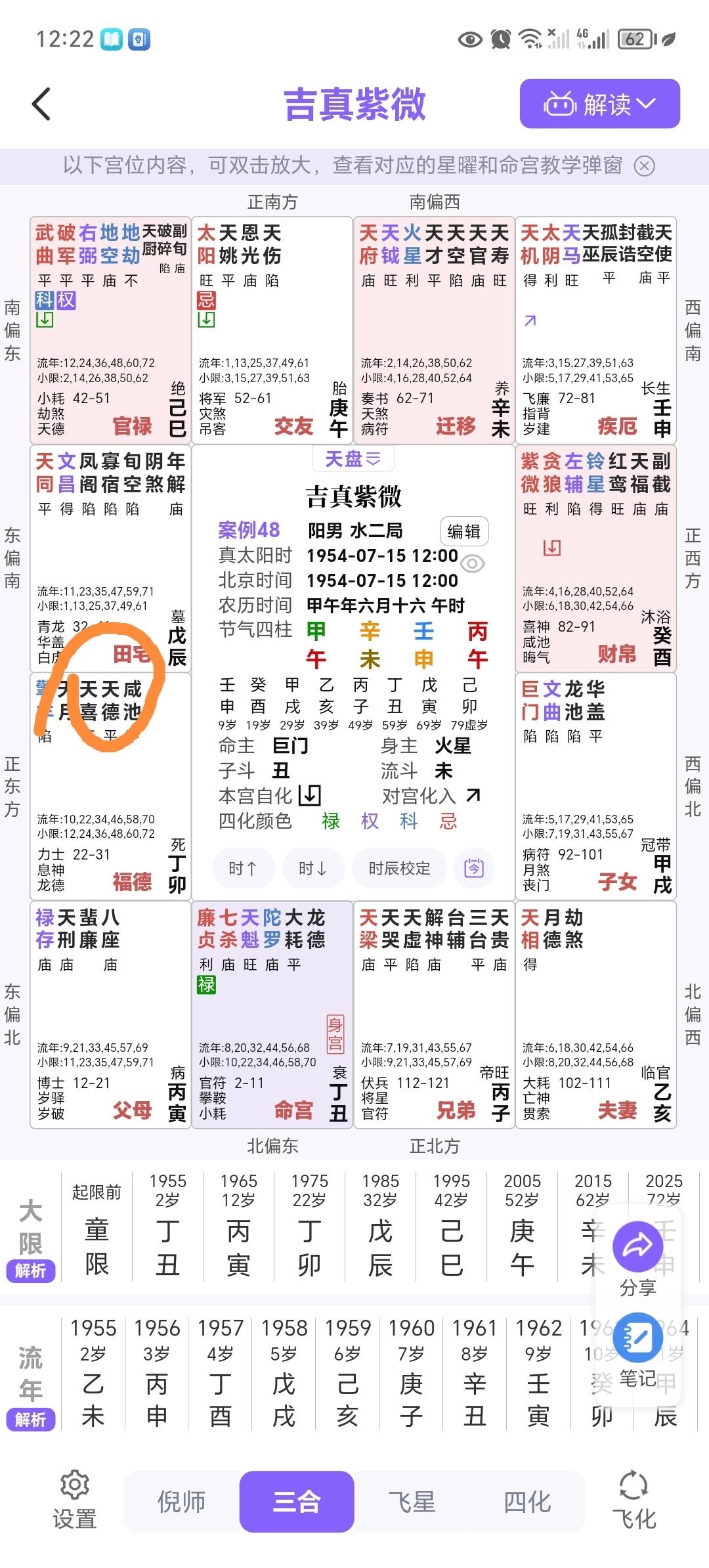 自我测试：你一生快乐源头在哪里。
很简单，
打开紫薇斗数，看看天喜星在哪个宫位。