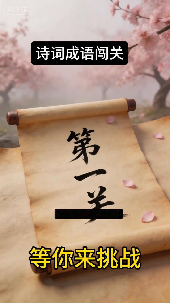 诗词成语闯关。
你以为读懂了"春风得意马蹄疾"，那些藏在诗词里的成语藏着古人最精
