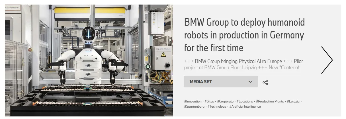 谁说人形机器人只是花架子的？宝马欧洲工厂中，Figure 02人形机器人参与了超