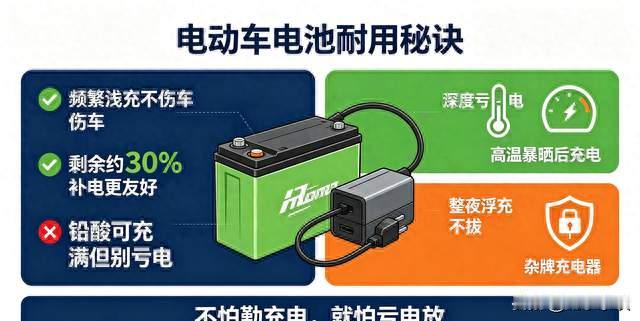 电动车电池耐用秘诀：频繁充电不伤车，正确做法多数人都搞错