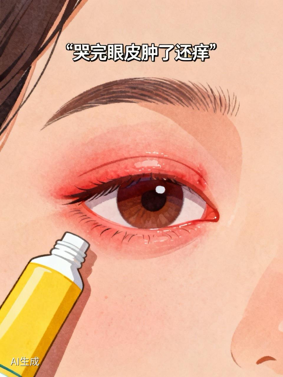 哭完眼皮肿了还痒，我差点以为自己要得带状疱疹了……

事情是这样的。

那天听到