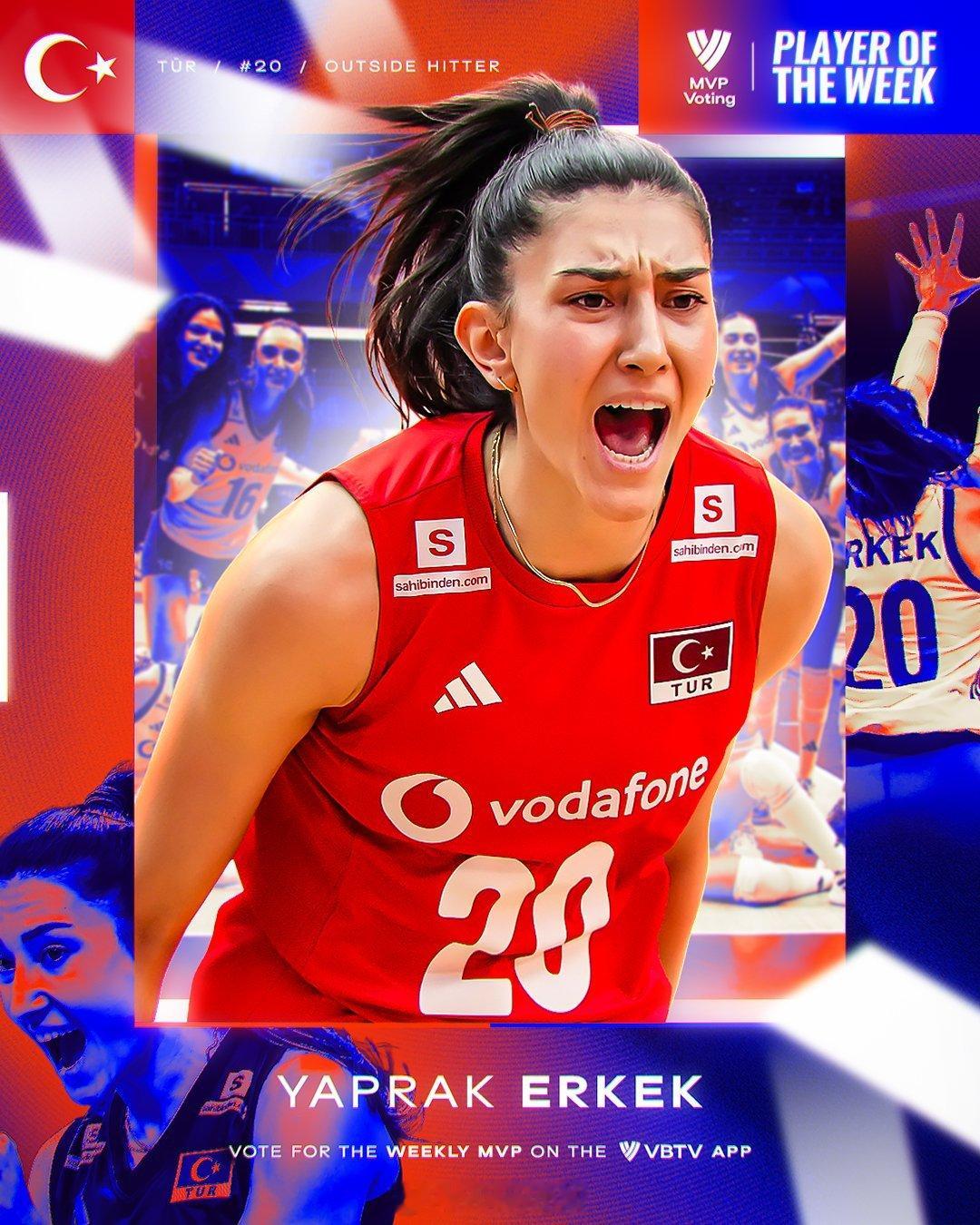 亚普拉克在投票中击败库迪斯，当选2026年世界女排联赛 第一周MVP 