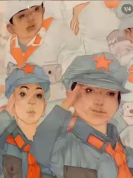 一面白墙上钉眼儿密布，比任何一幅画都更刺眼。

济南美术馆“川鲁同辉”红色主题展