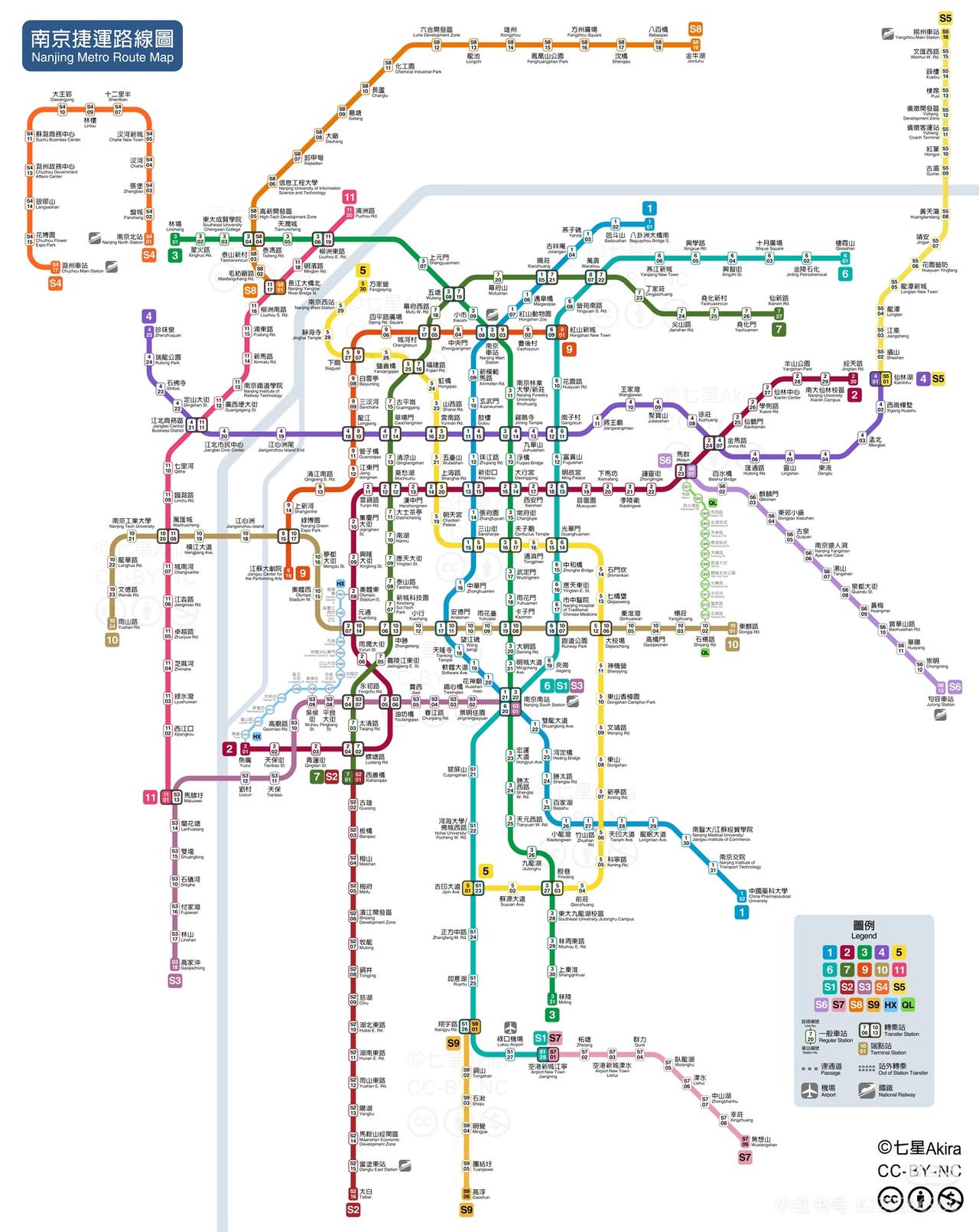 有生之年系列：南京地铁线路图，长三角不排除以后的地铁网从上海直接通向安徽