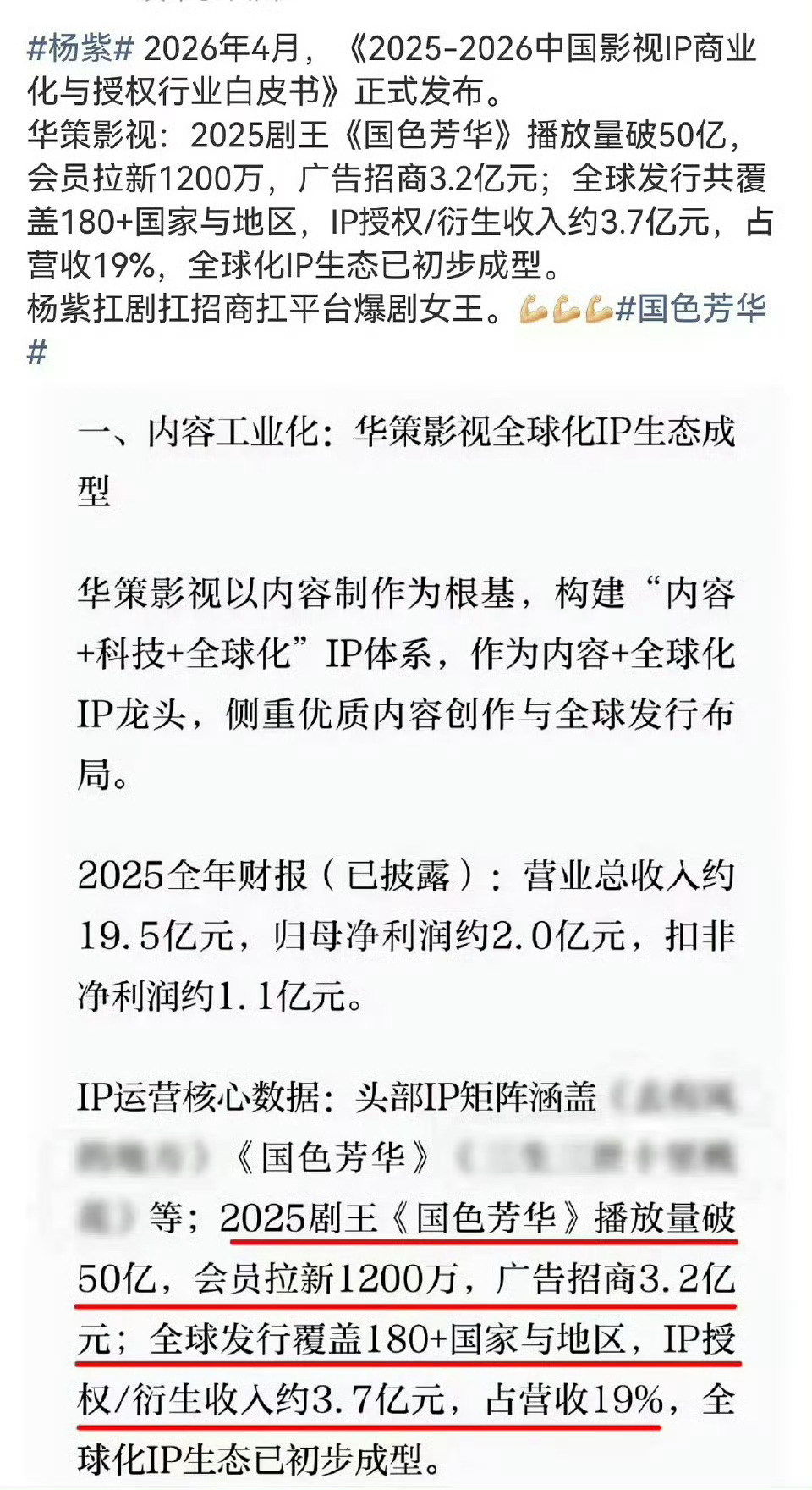 国色芳华的商业价值有这么高？一部剧能赚这么多吗？感觉娱乐行业还是需要多来点大剧，