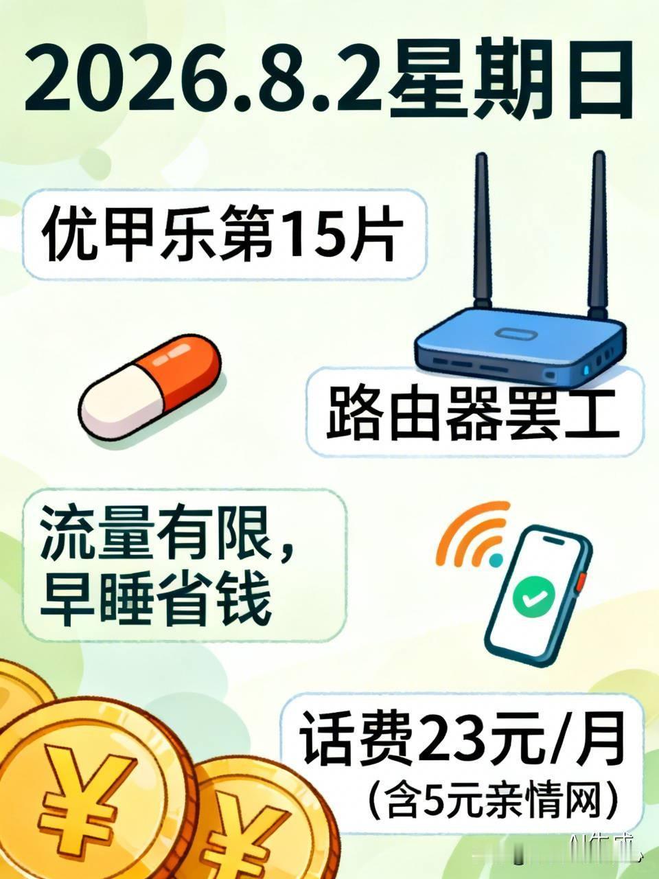 2026.8.2星期日
（5：30吃了一片优甲乐，本板已经吃了15片啦！）
昨天