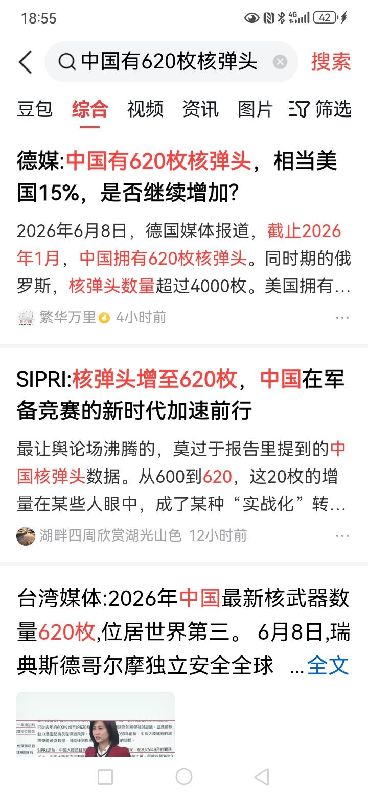 刚看了几个自媒体写的文章，讲到一个数字，说是援引，德国媒体的说法，中国拥有620