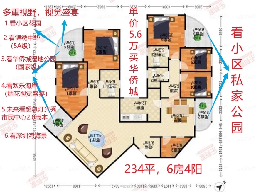 很少看到这么面面俱到的户型！在深圳华侨城