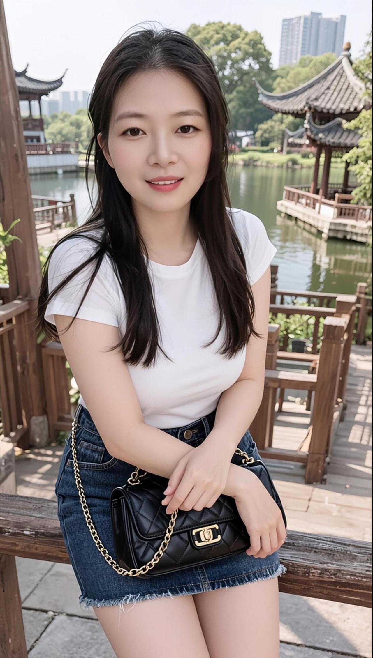 AI湖畔生活照 户外 我的乡村生活 农村生活 甜系女孩