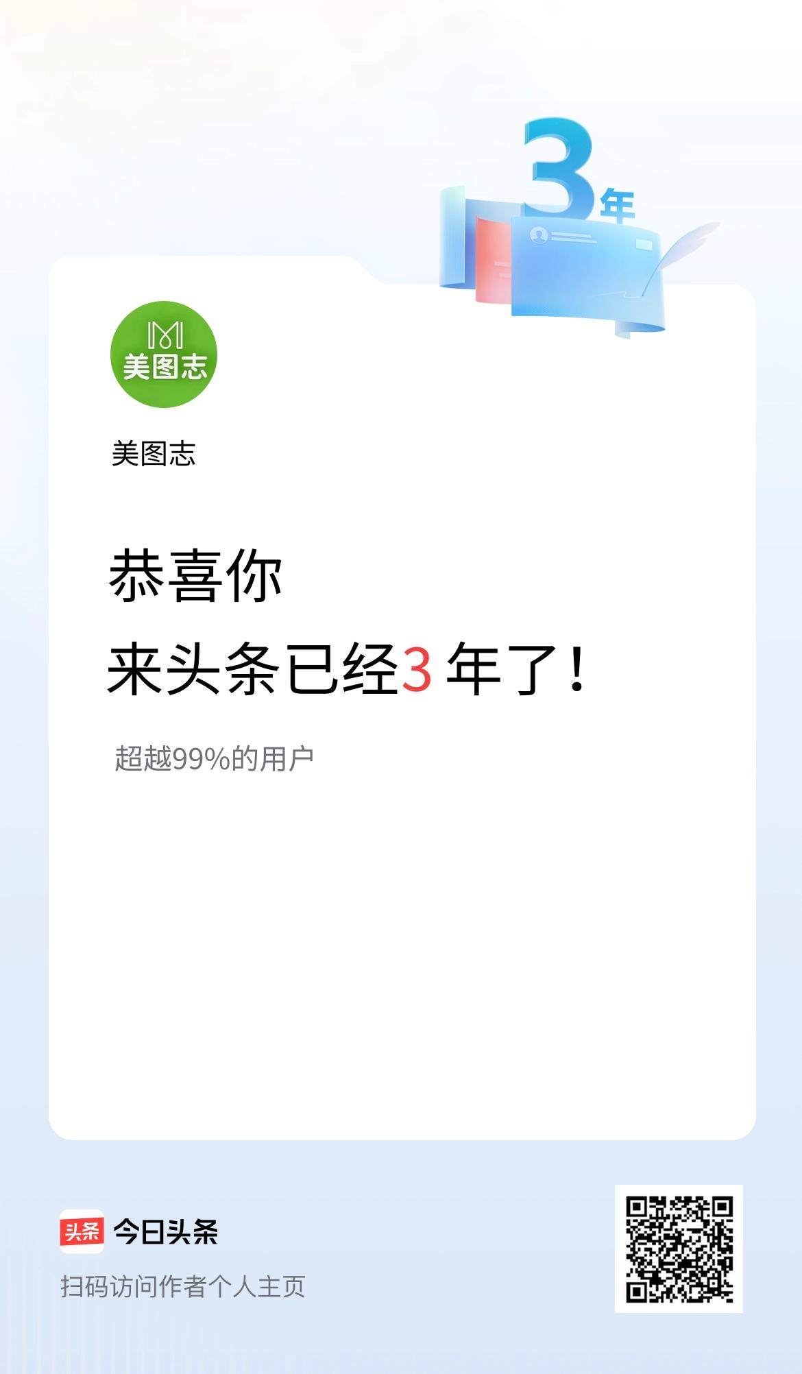 来头条已经3年了！