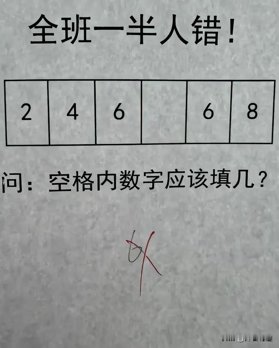 看图找规律，难道不是填6？空格内数字到底填几？