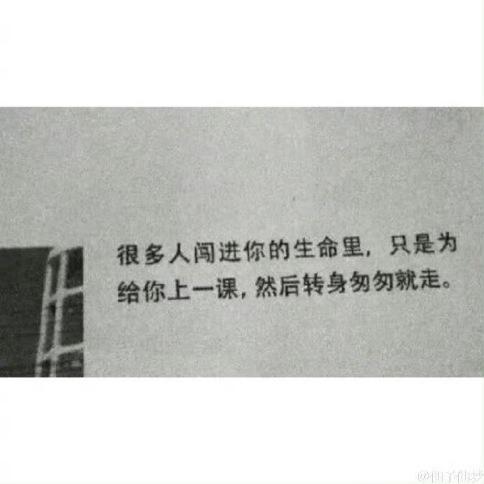 很高兴你能来，也不遗憾你离开。 