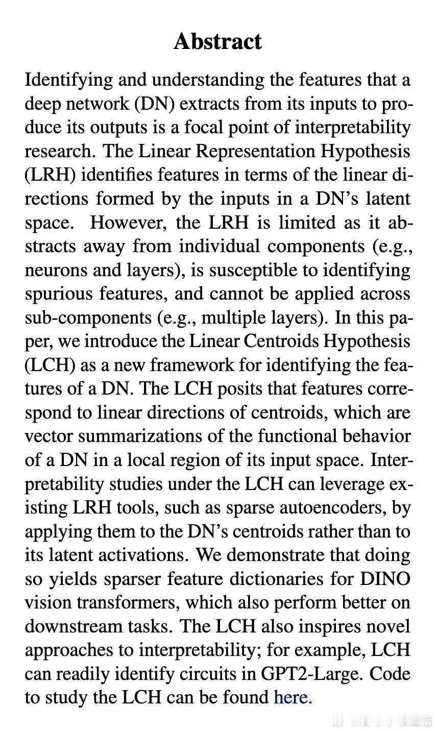 [LG]《The Linear Centroids Hypothesis: Ho