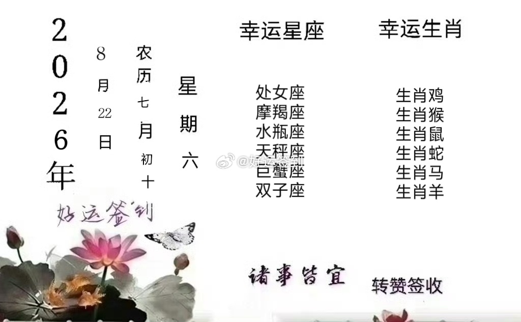 好人好运 每日运程播报