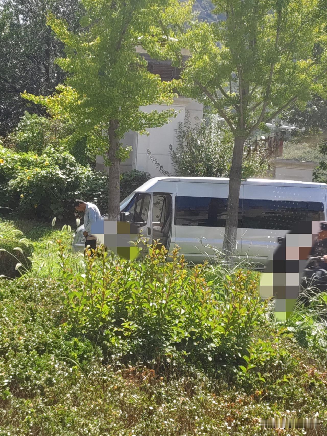 这就大道边呀，都有公交车路过这是干什么光腚拉次的，难不成真的岁数大了，都好意思不