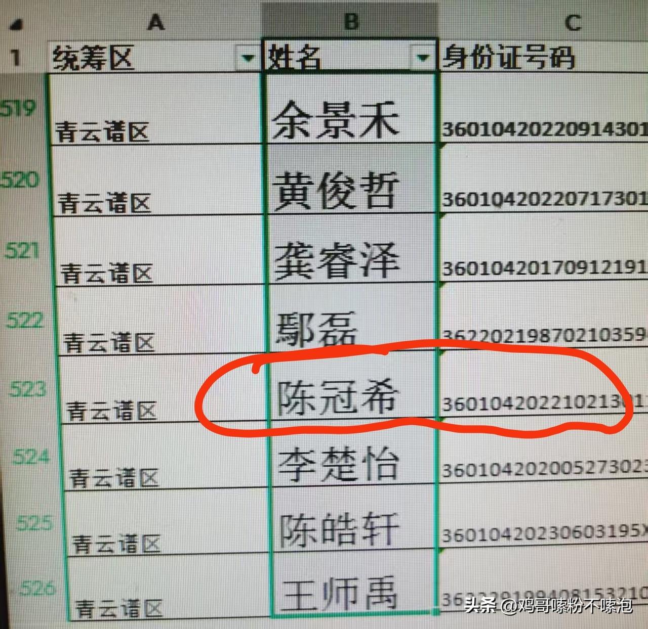 2022年出生，
父母应该是九零后，
陈冠希暴雷是2008年，
这父母时年十多岁
