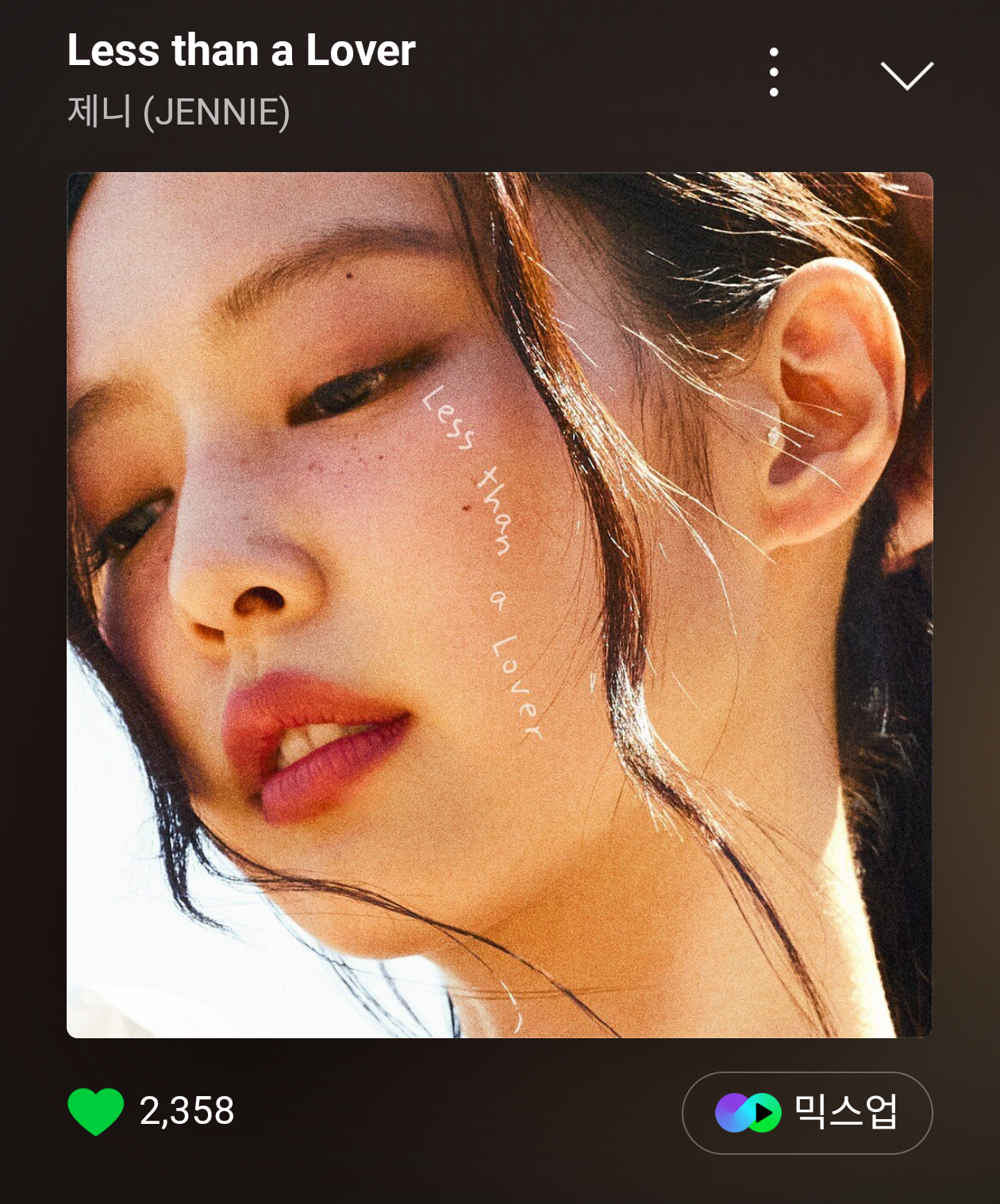 BLACKPINK 「Less than a Lover」Melon25分钟点赞