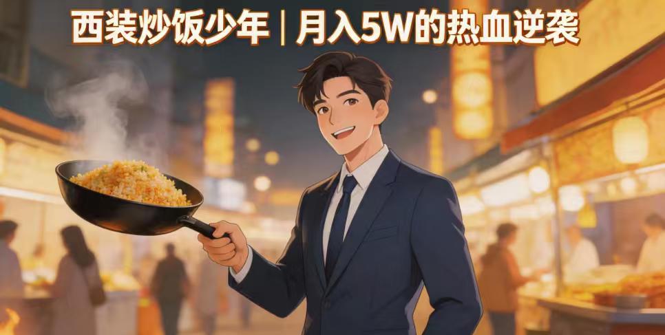 19岁小伙穿西装卖炒饭月入5万：撕掉“体面”标签的年轻人，正在重新定义成功
西装