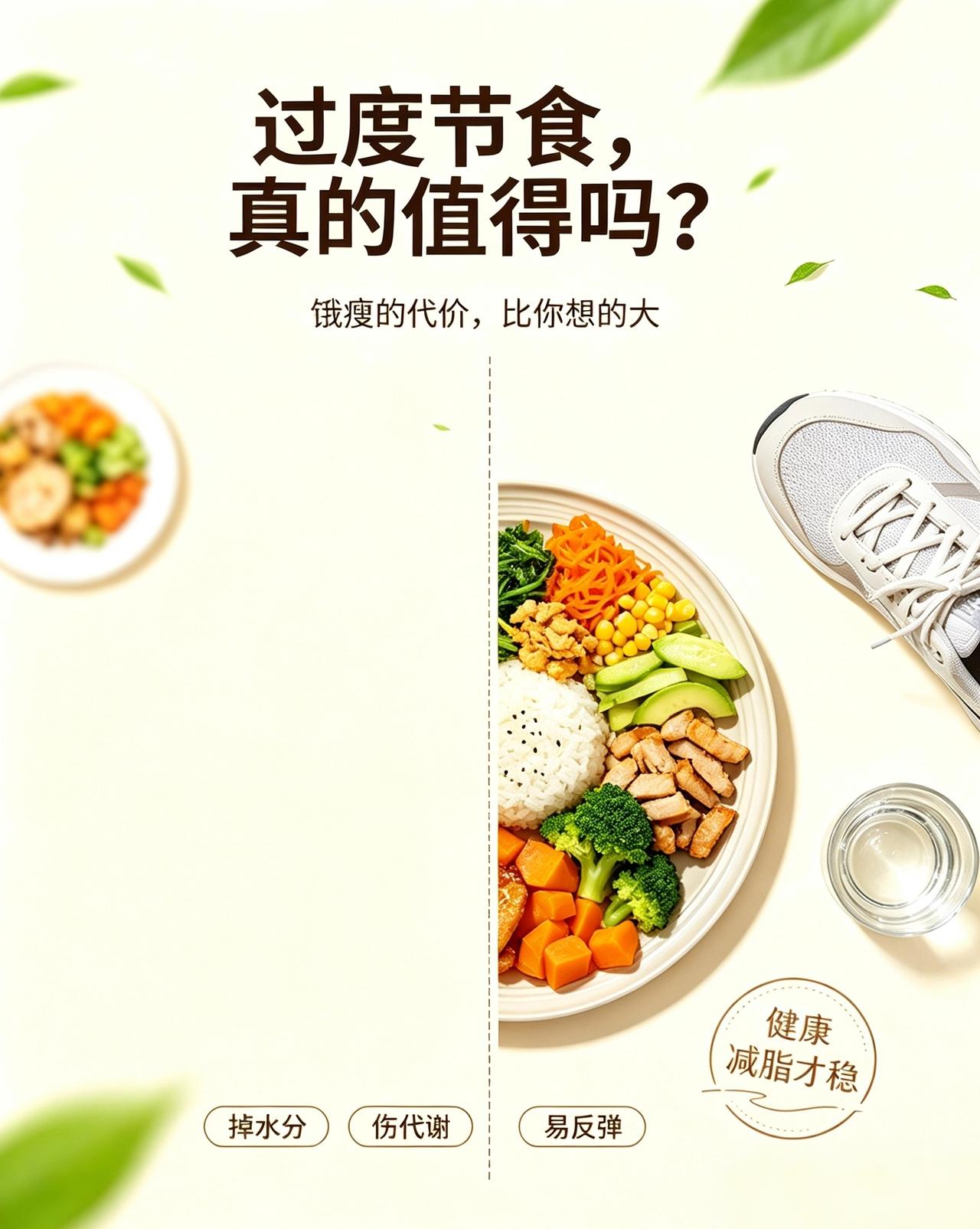 过度节食真的值得吗?很多人为了快速瘦身选择过度节食，饿到头晕乏力，掉的大多是水分