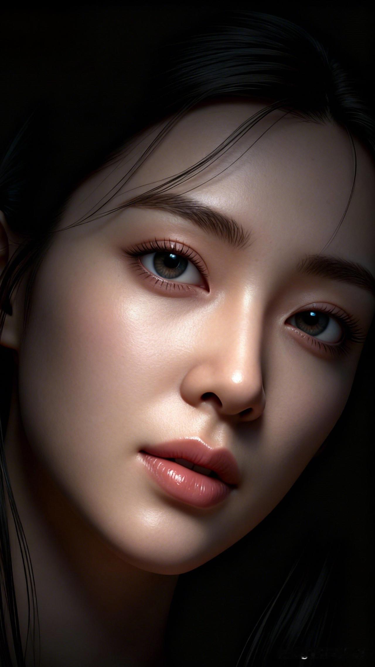 镜中人影，似水流年。女明星谁最美？ 梦幻般的少女面孔，细腻的妆容，温柔的眼神，仿