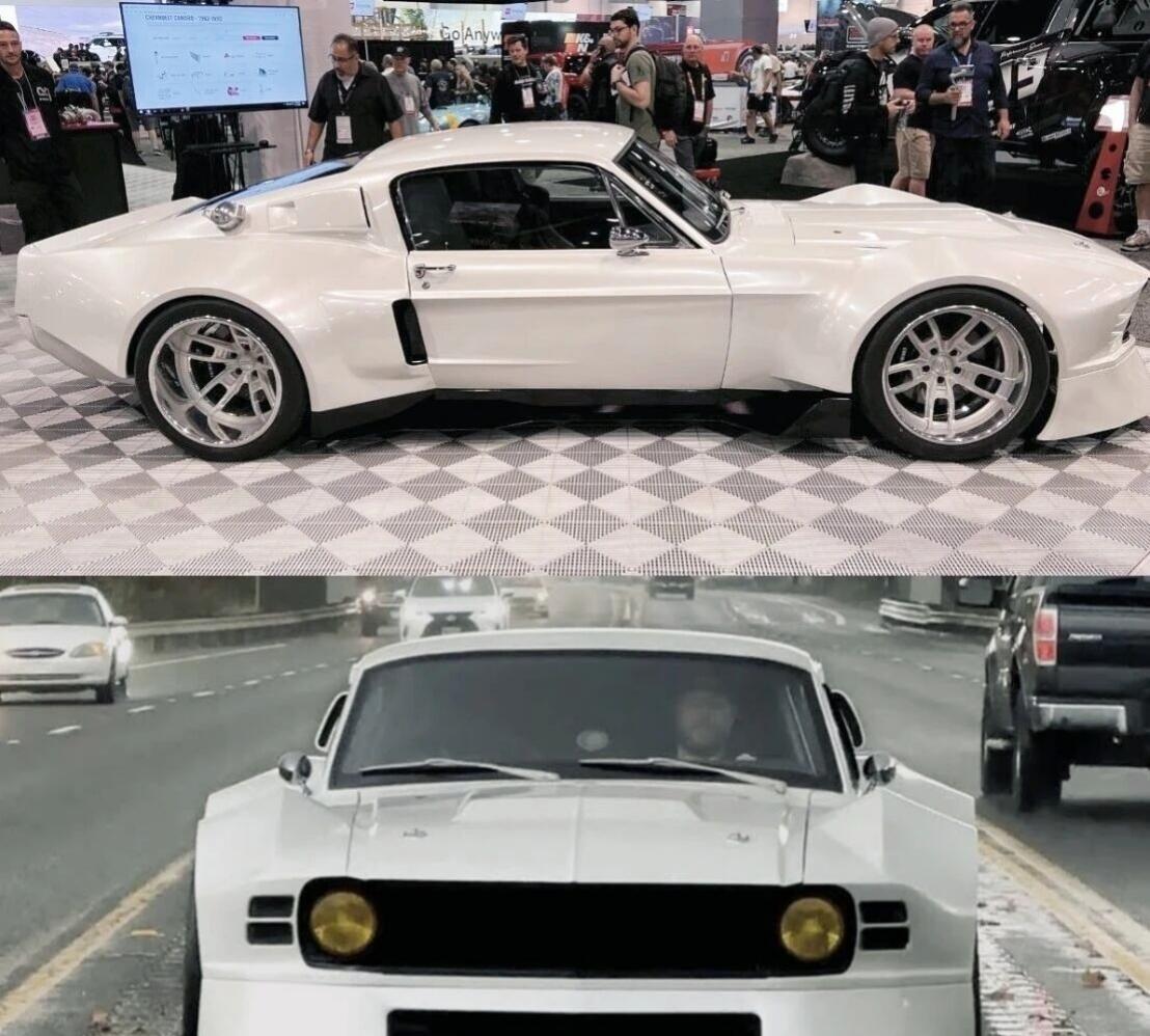 67款宽体野马的前世有多炸裂？它曾是台布加迪威龙？2014年《极品飞车》剧组改装