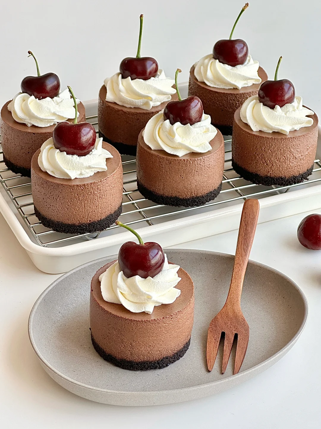 🍒mini巧克力慕斯蛋糕｜无需烤箱